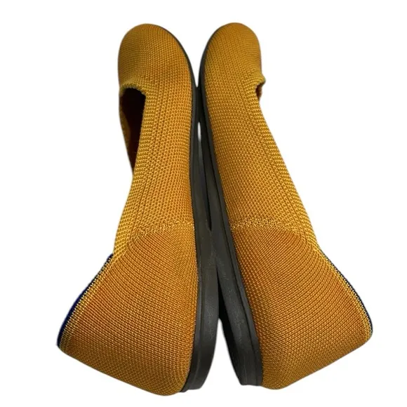 Rothy's Round Toe Ballet Flats Marigold Yellow SZ 7
