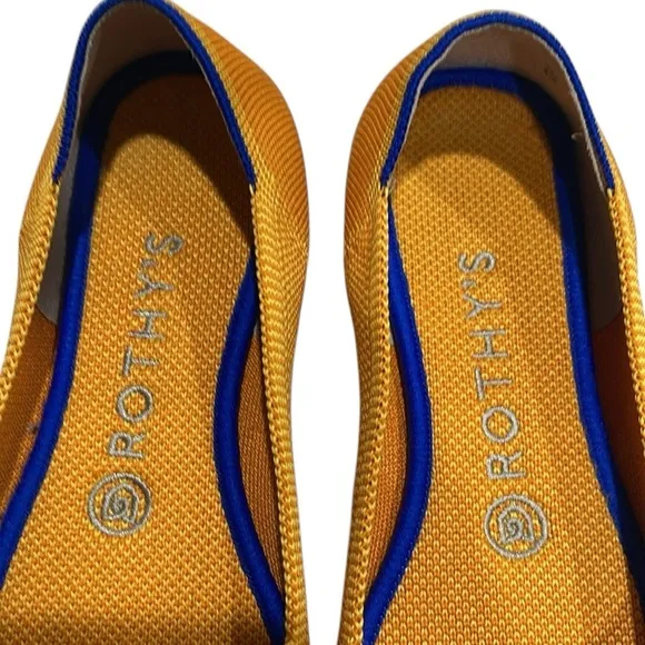 Rothy's Round Toe Ballet Flats Marigold Yellow SZ 7