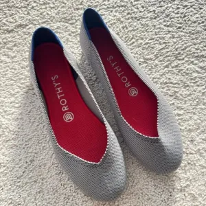 Rothy's Round Toe Ballet Flats Sz 8.5 Blue Gray