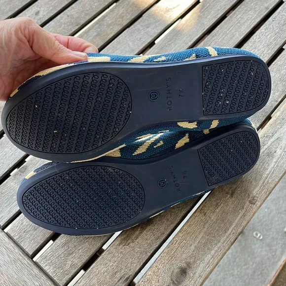 Rothy's Round Toe Flats Morrocan Blue Size 7.5
