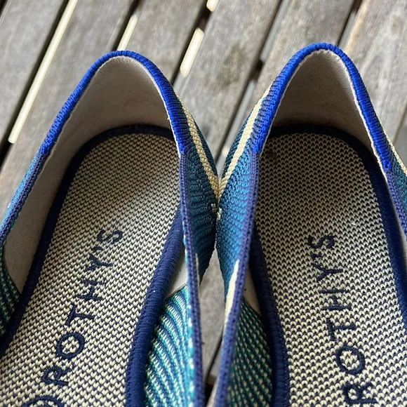 Rothy's Round Toe Flats Morrocan Blue Size 7.5