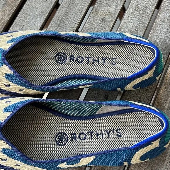 Rothy's Round Toe Flats Morrocan Blue Size 7.5