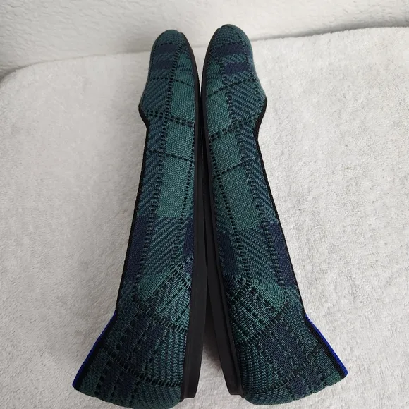 Roth'ys Round Toe Flats Pine Plaid Women's Size 11.5