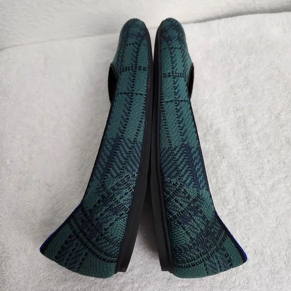 Roth'ys Round Toe Flats Pine Plaid Women's Size 11.5