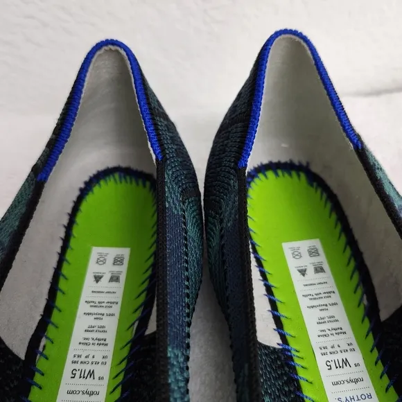 Roth'ys Round Toe Flats Pine Plaid Women's Size 11.5