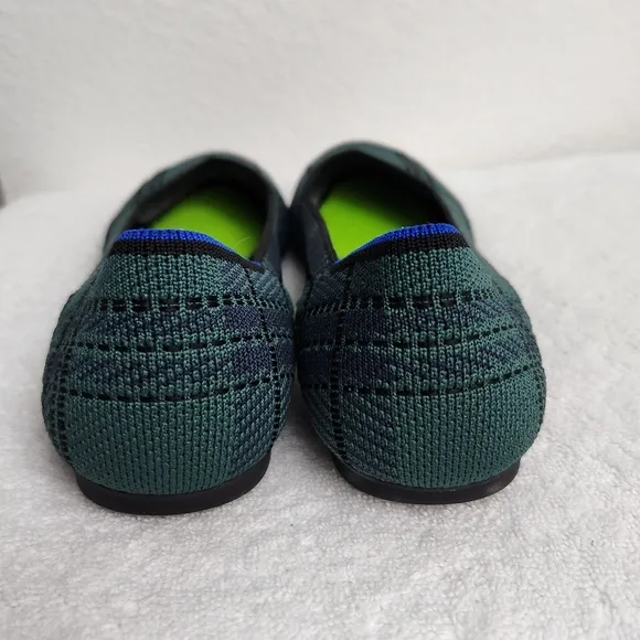 Roth'ys Round Toe Flats Pine Plaid Women's Size 11.5