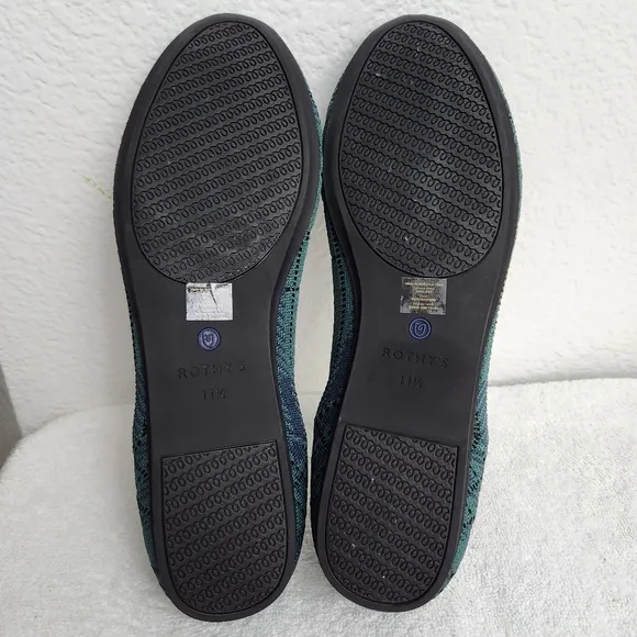 Roth'ys Round Toe Flats Pine Plaid Women's Size 11.5