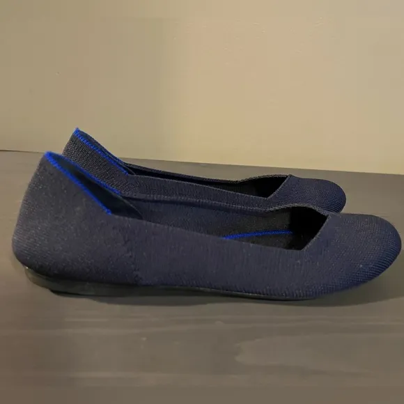 ROTHY’S Round Toe Navy Flats