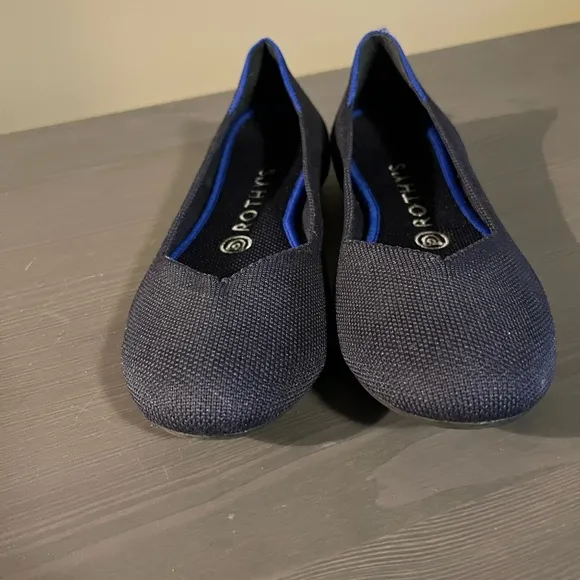 ROTHY’S Round Toe Navy Flats
