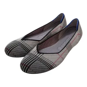 Rothy's Shoes Retired The Flat Grey Glen Plaid 10.5 Comfort Casual Business