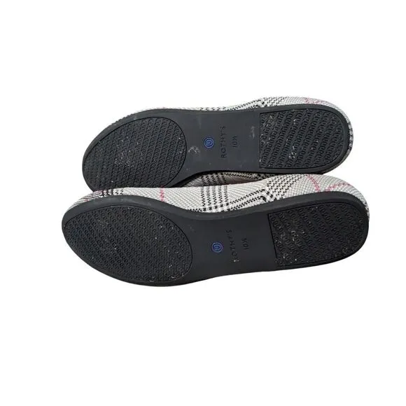 Rothy's Shoes Retired The Flat Grey Glen Plaid 10.5 Comfort Casual Business