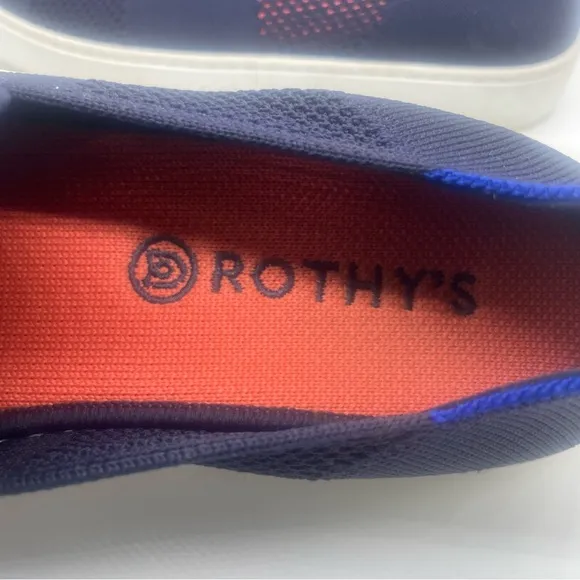 Rothy’s Sneaker Maritime Navy Blue Lattice