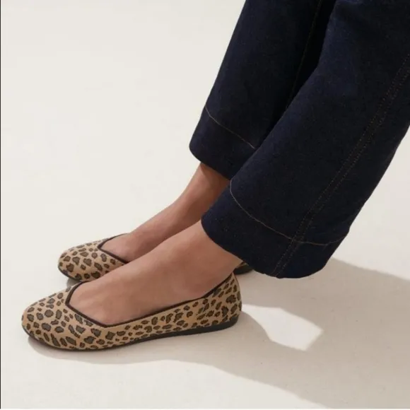 Rothy's Spotted Leopard Animal Round Toe Flats size 6