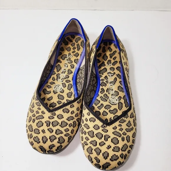 Rothy's Spotted Leopard Animal Round Toe Flats size 6