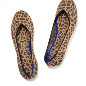 Rothy's Spotted Leopard Animal Round Toe Flats size 6