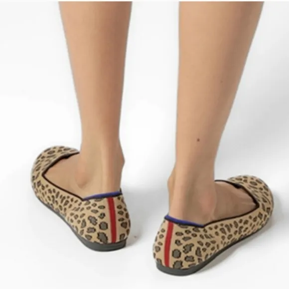 Rothy's Spotted Leopard Animal Round Toe Flats size 6