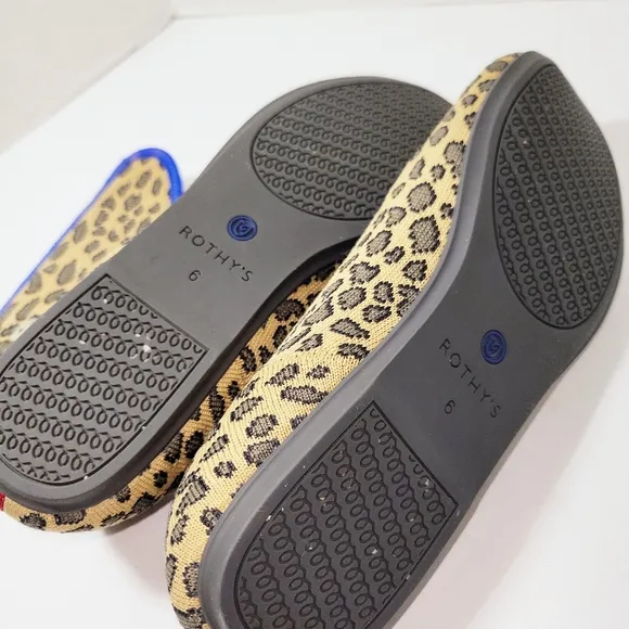 Rothy's Spotted Leopard Animal Round Toe Flats size 6