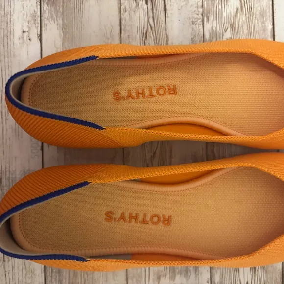Rothy’s Tangerine Orange Round Flats