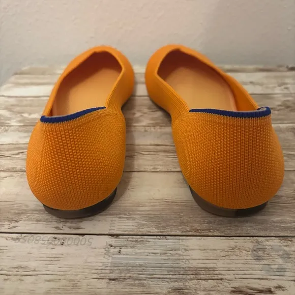 Rothy’s Tangerine Orange Round Flats