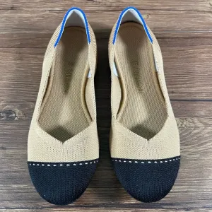 ROTHY’S The Flat ‘Camel Captoe’ Round Toe Slip-On Flats Shoes Women’s Size 7