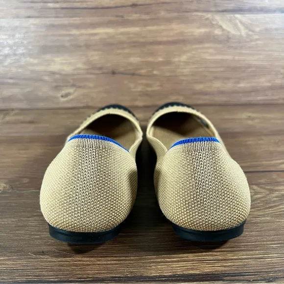 ROTHY’S The Flat ‘Camel Captoe’ Round Toe Slip-On Flats Shoes Women’s Size 7