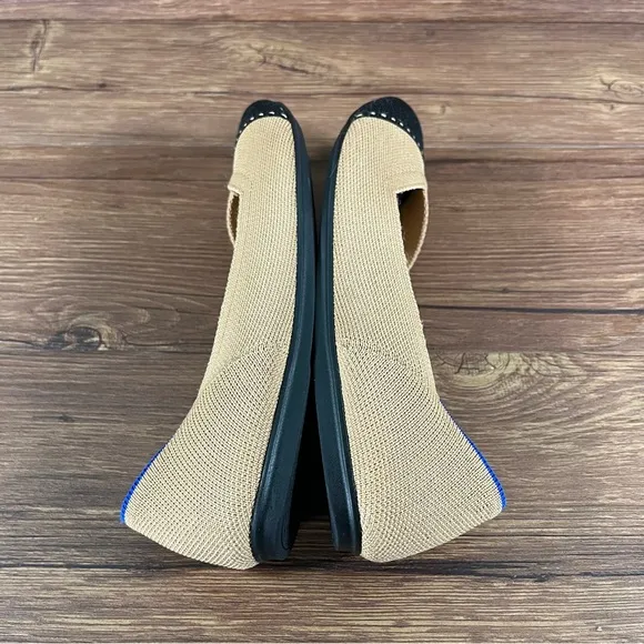 ROTHY’S The Flat ‘Camel Captoe’ Round Toe Slip-On Flats Shoes Women’s Size 7