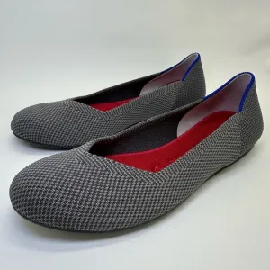 ROTHY'S The Flat Charcoal Knit Fabric Slip On Ballet Flats round toes size W 6.5