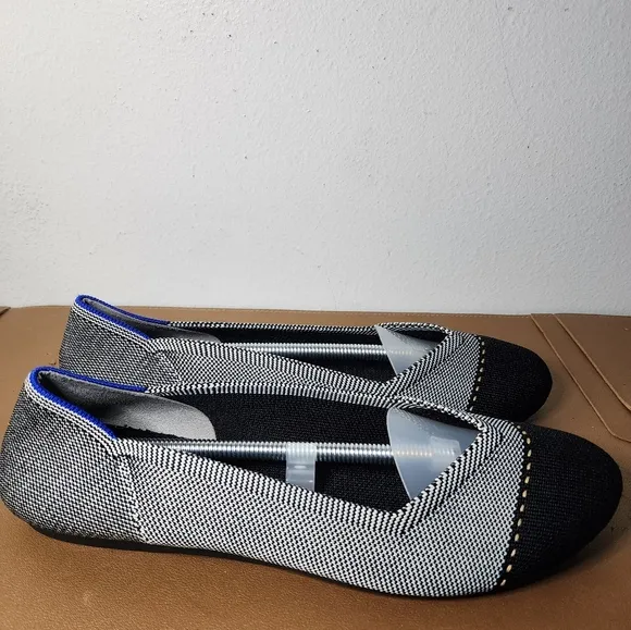 Rothy's The Flat Gray Mist Captoe Ballet Classic Comfort Shoes Women’s US 10.5