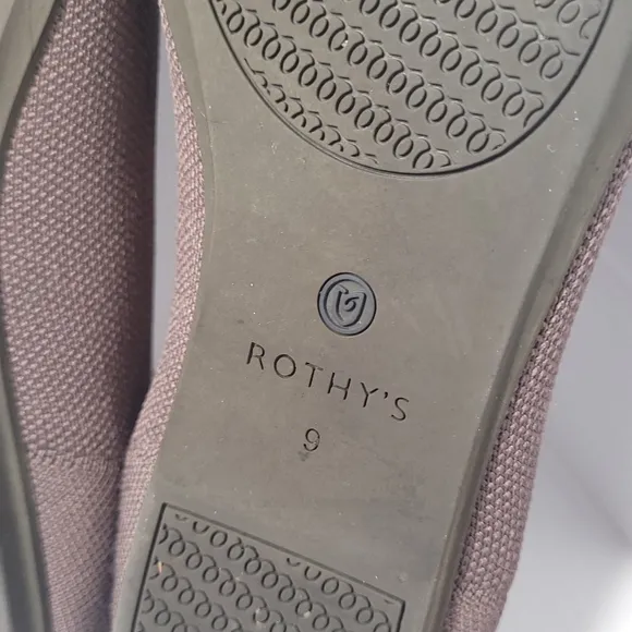 Rothy's The Flat Loafer Slip Ballerina On Casual Flats Round Toe Purple Grey 9