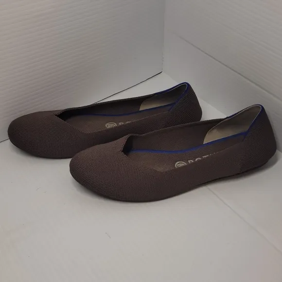 Rothy's The Flat Loafer Slip Ballerina On Casual Flats Round Toe Purple Grey 9