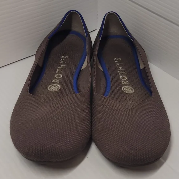 Rothy's The Flat Loafer Slip Ballerina On Casual Flats Round Toe Purple Grey 9