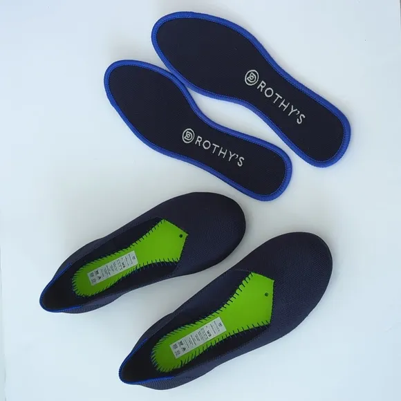 Rothy's The Flat Maritime Navy Round Toe Flats size 8 Retired in Box