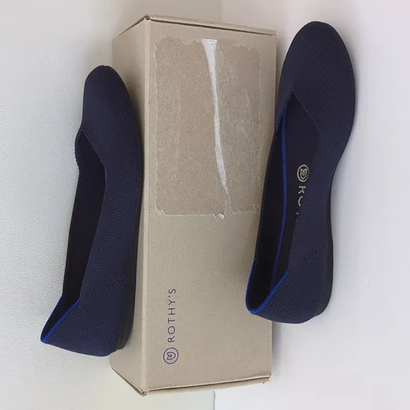 Rothy's The Flat Maritime Navy Round Toe Flats size 8 Retired in Box