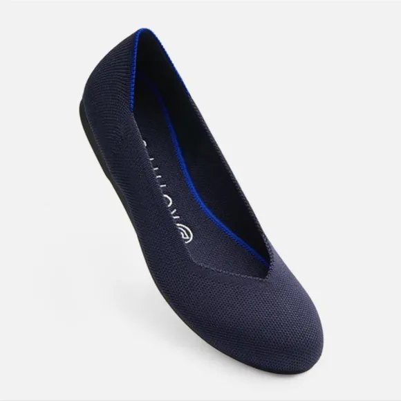Rothy's The Flat Maritime Navy Round Toe Flats size 8 Retired in Box