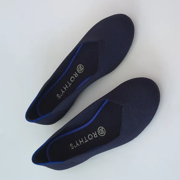 Rothy's The Flat Maritime Navy Round Toe Flats size 8 Retired in Box