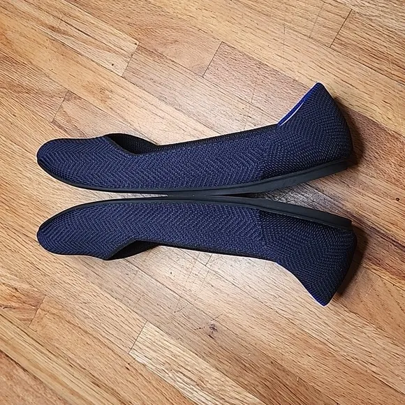 Rothy's The Flat Midnight Metallic Herringbone sz 12 Women's Shoes