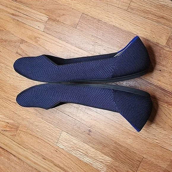 Rothy's The Flat Midnight Metallic Herringbone sz 12 Women's Shoes