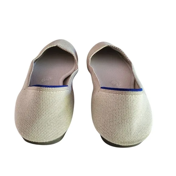 ROTHY'S The Flat 'Retired' Cream Round Toe Slip-On Ballerina Flats Women's SZ 9½