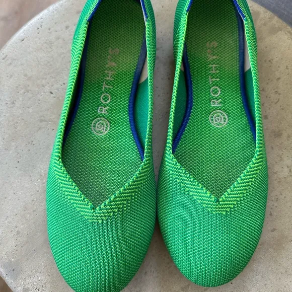 Rothy's The Flat Round Toe Ballet Flats in Jelly Bean Green