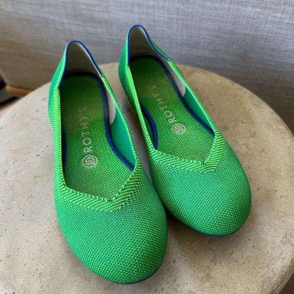 Rothy's The Flat Round Toe Ballet Flats in Jelly Bean Green