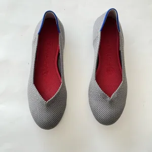 Rothy’s The Flat Round Toe Ballet Woven Flats Grey Size 6.5