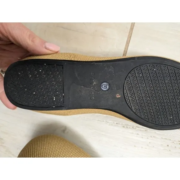 Rothy's The Flat Round Toe Camel Captoe  Slip-On Ballet Flats