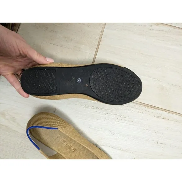 Rothy's The Flat Round Toe Camel Captoe  Slip-On Ballet Flats