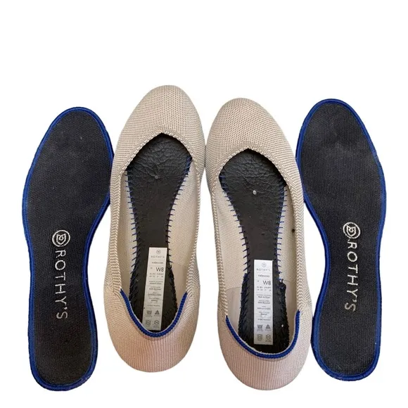 Rothy’s the Flat. Round toe gray quartz flats.