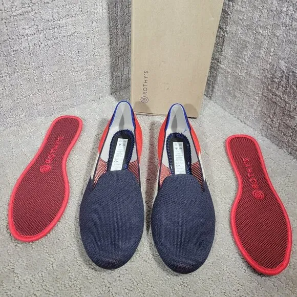 Rothys The Flat Women's Size 7 US Slate Prep Round Toe Slip on Flats Shoes