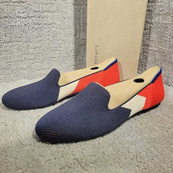 Rothys The Flat Women's Size 7 US Slate Prep Round Toe Slip on Flats Shoes
