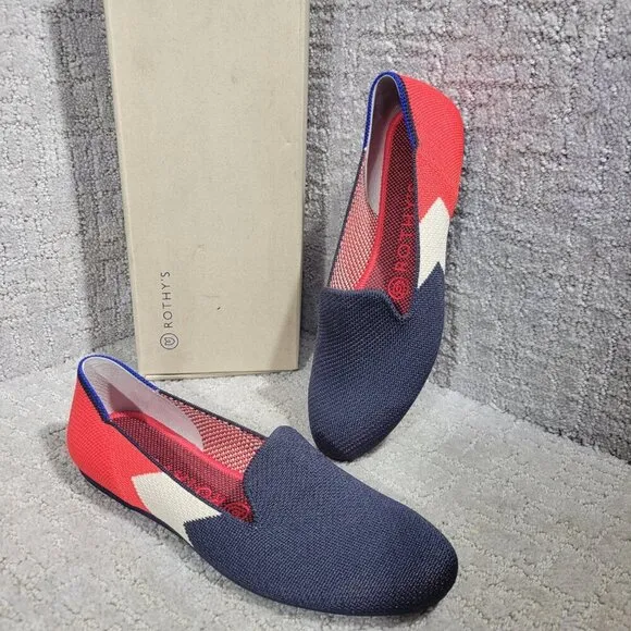 Rothys The Flat Women's Size 7 US Slate Prep Round Toe Slip on Flats Shoes