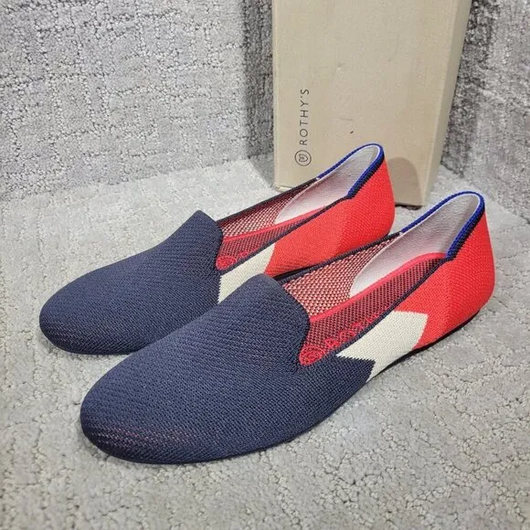 Rothys The Flat Women's Size 7 US Slate Prep Round Toe Slip on Flats Shoes