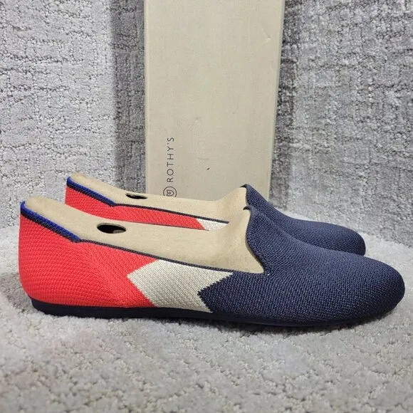 Rothys The Flat Women's Size 7 US Slate Prep Round Toe Slip on Flats Shoes
