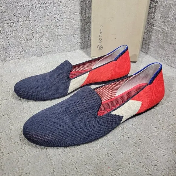 Rothys The Flat Women's Size 7 US Slate Prep Round Toe Slip on Flats Shoes